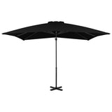 Vidaxl -schwimmendes Parasol mit Aluminiumpol 250x250 cm Schwarz