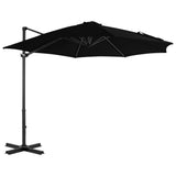 Vidaxl flytande parasol med aluminiumstång 300 cm svart