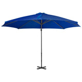 VidaXL Zweefparasol met aluminium paal 300 cm azuurblauw