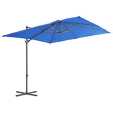 VidaXL Zweefparasol met stalen paal 250x250 cm azuurblauw