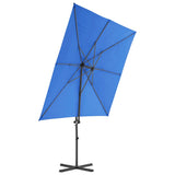 VidaXL Zweefparasol met stalen paal 250x250 cm azuurblauw