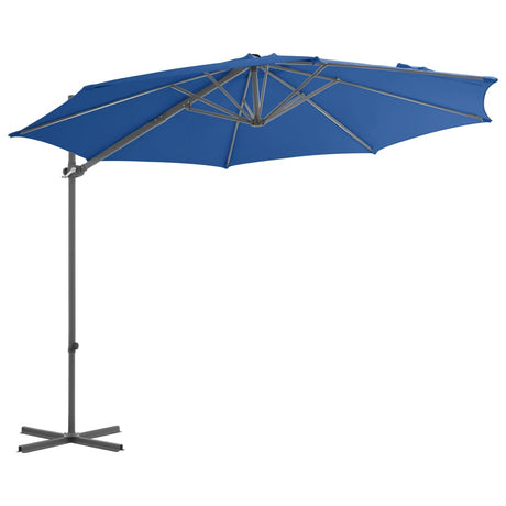 Vidaxl plovoucí parasol s ocelovým pólem 300 cm azure modrá