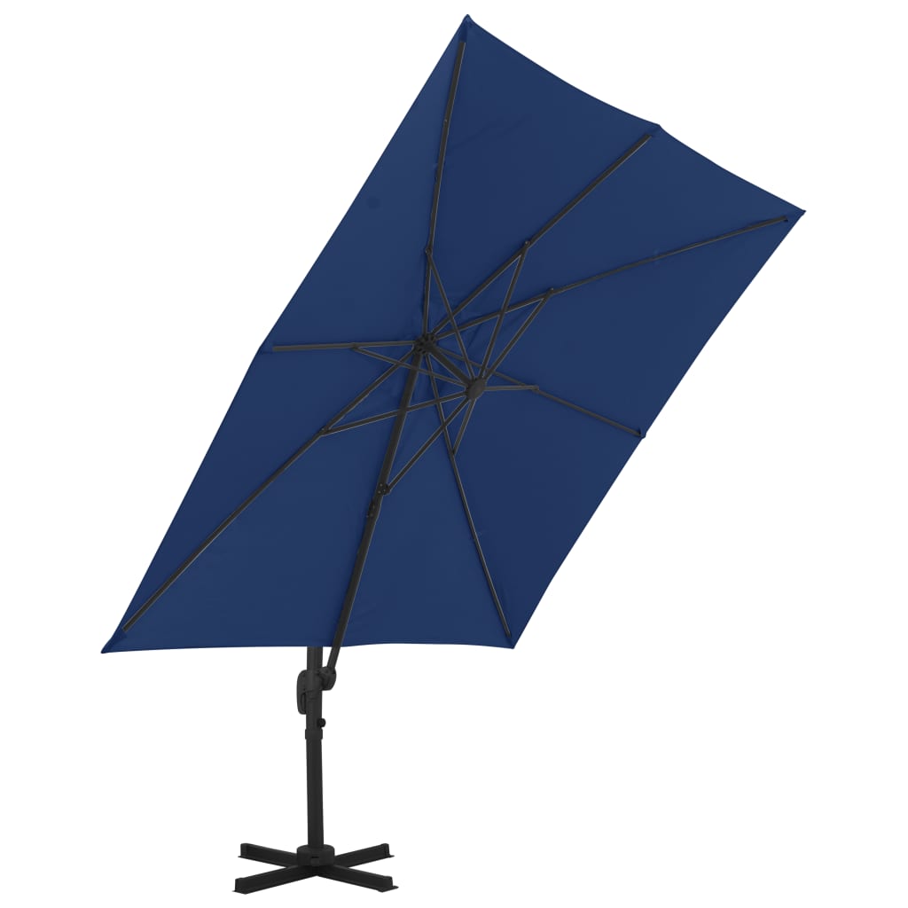 Vidaxl pływający parasol z aluminiowym biegunem 3x3 m Azure Blue