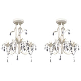 Vidaxl Chandeliers Kristal 2 St Elegant White