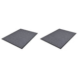 VIDAXL -Türmatten 2 PCs 90x60 cm PVC Grau