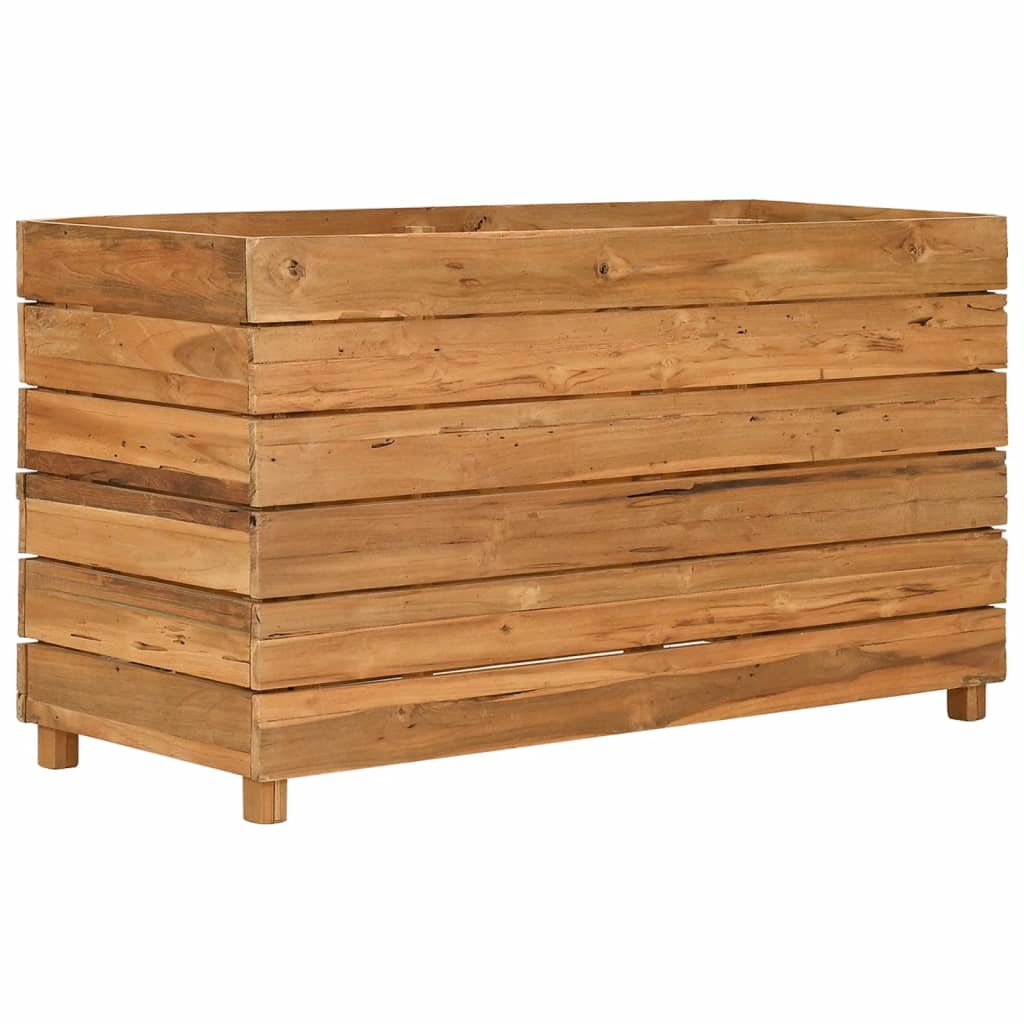 Vidaxl Planterinnsats 100x40x38 cm resirkulert teak og stål