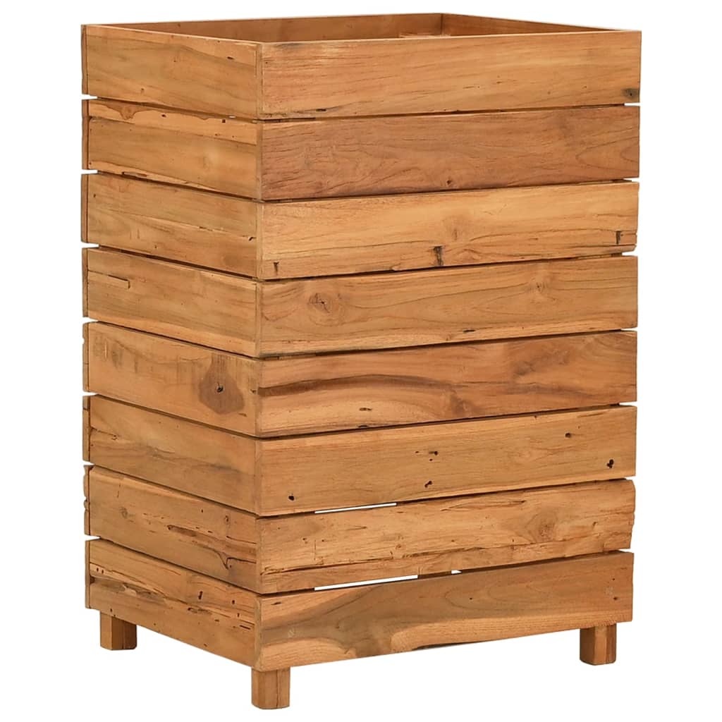 Vidaxl Planter hevet 50x40x72 cm resirkulert teak og stål