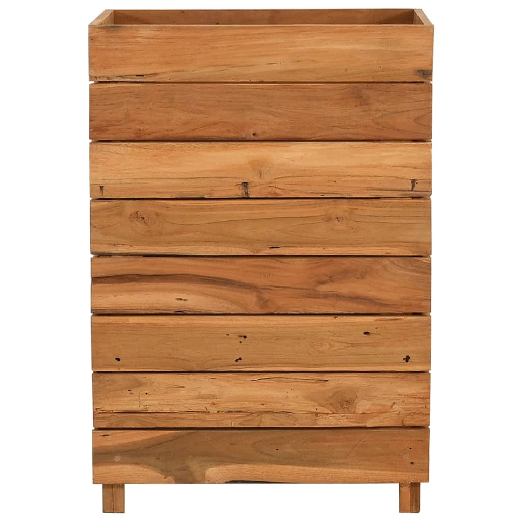 Vidaxl Planter hevet 50x40x72 cm resirkulert teak og stål