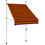 Vidaxl Luifel manually extendable 100 cm orange and brown