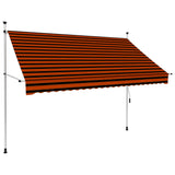 Vidaxl Luifel manually extendable 250 cm orange and brown