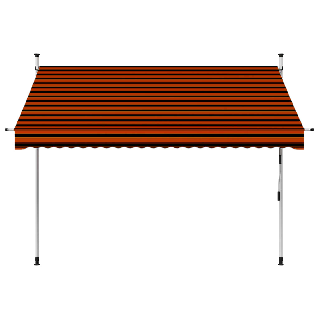 Vidaxl Luifel manually extendable 250 cm orange and brown