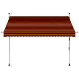 Vidaxl Luifel manually extendable 250 cm orange and brown