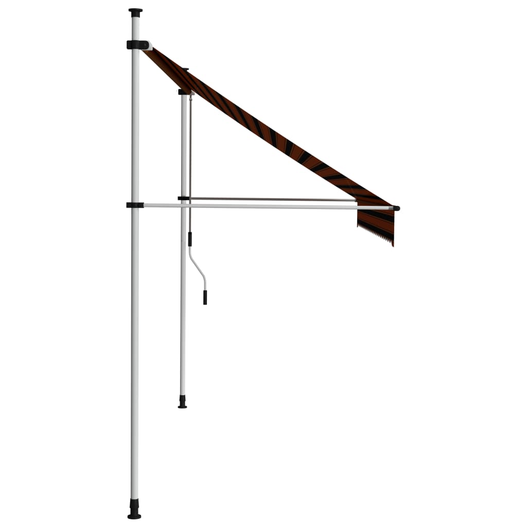 Vidaxl Luifel manually extendable 250 cm orange and brown