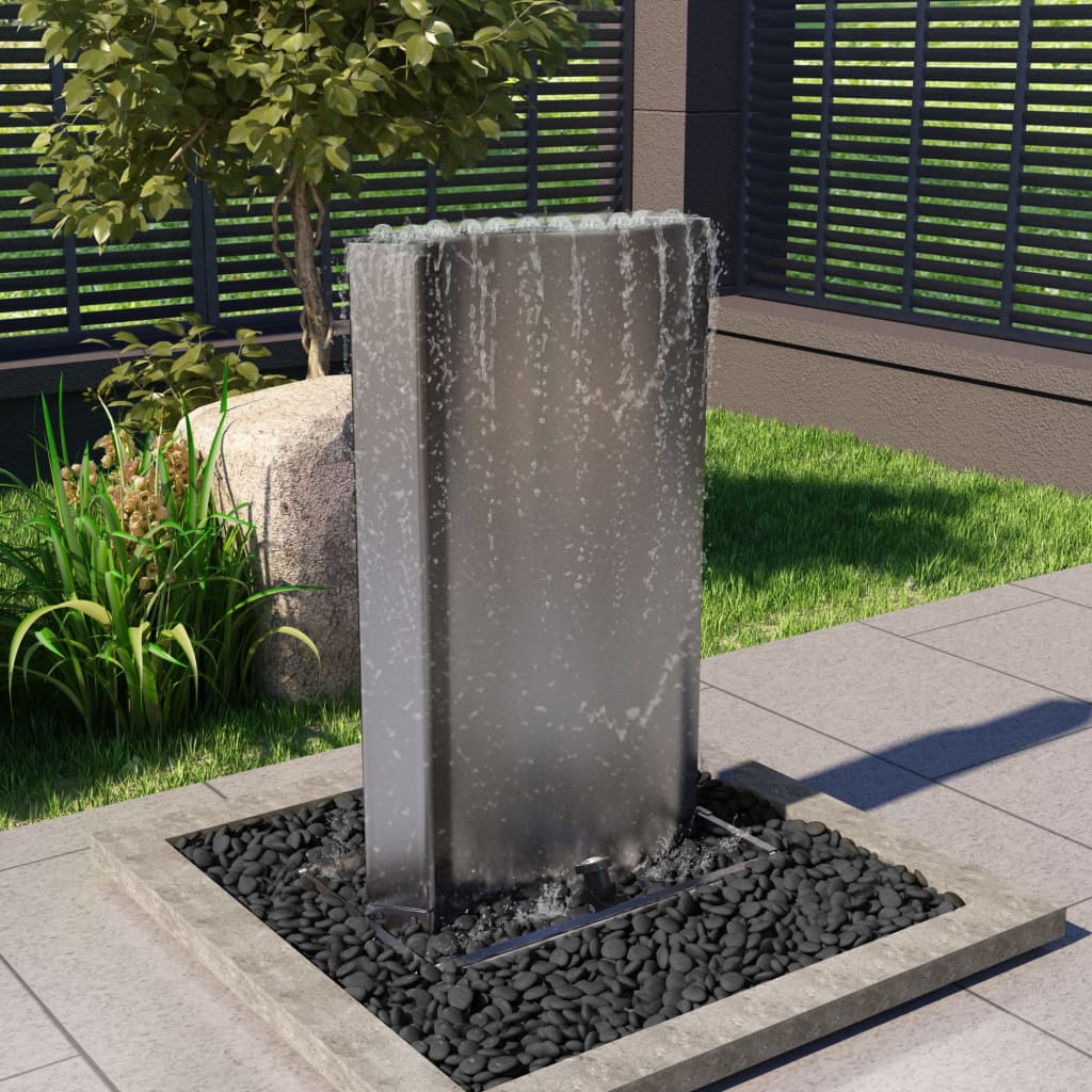 Vidaxl Garden Fountain 60.2x37x122.1 cm z nerezové oceli stříbrná barva