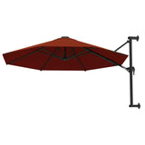 Vidaxl veggparasol med metallstang 300 cm terrakotta -farget