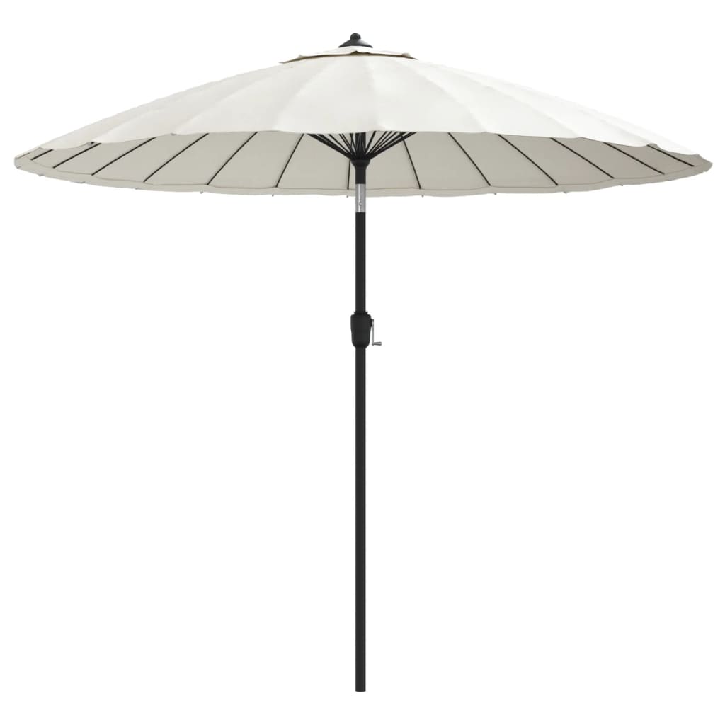 Parasol vidaxl avec poteau en aluminium 270 cm sableux blanc