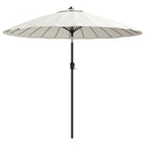 Parasol vidaxl avec poteau en aluminium 270 cm sableux blanc