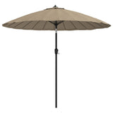 Vidaxl -Parasol mit Aluminiumpol 270 cm Taupe