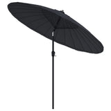 Vidaxl parasol s hliníkovým pólem 270 cm černá