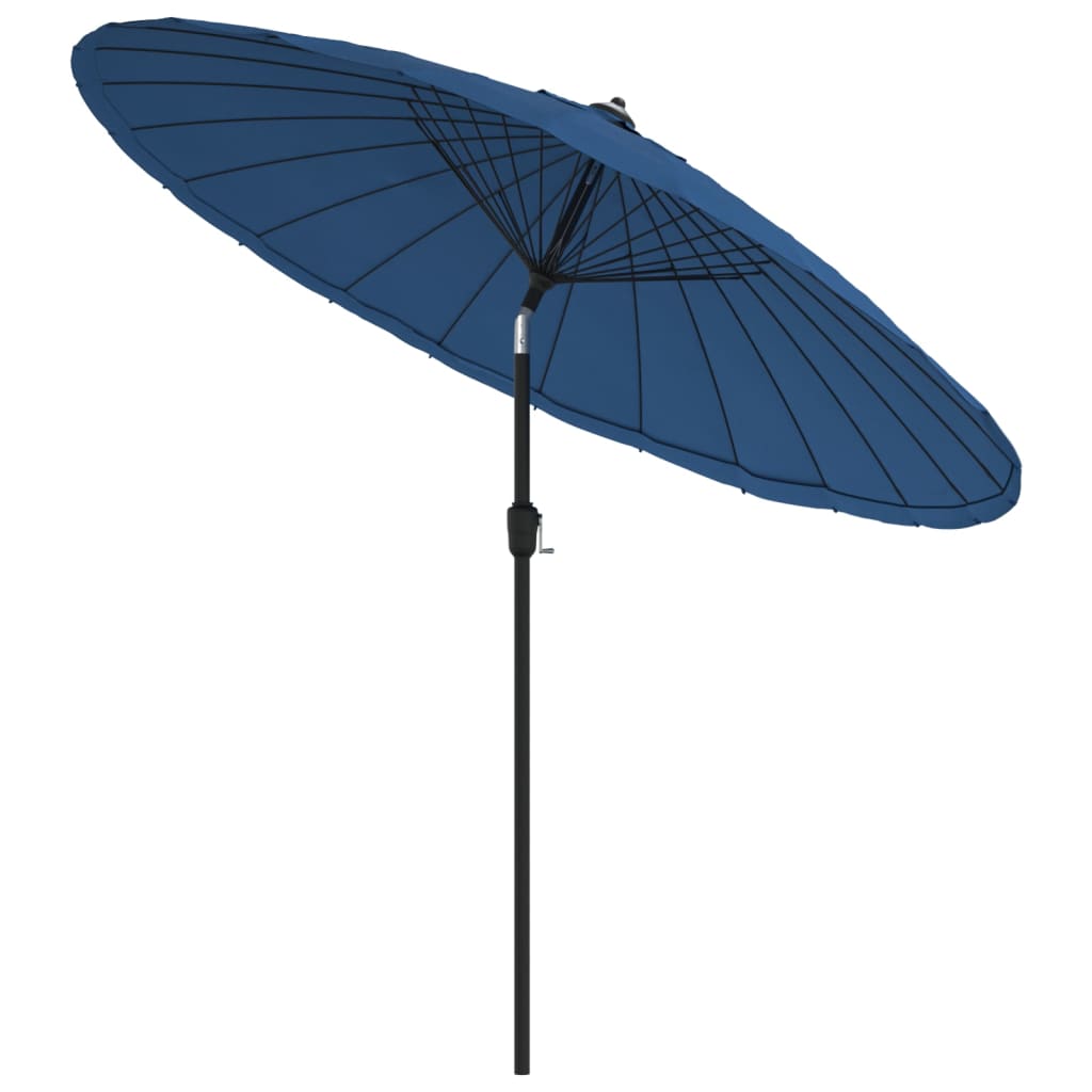 Parasol vidaxl avec poteau en aluminium 270 cm bleu azure