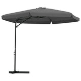 Vidaxl Parasol ze stalowym biegunem 300 cm antracytem