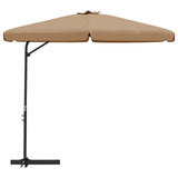 Vidaxl -parasol med stålstang 300 cm taupe