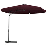 Vidaxl Parasol con palo in acciaio 300 cm Bordeaux rosso