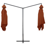 Vidaxl Parasol Double con poste de acero 250x250 cm terracota -Coled