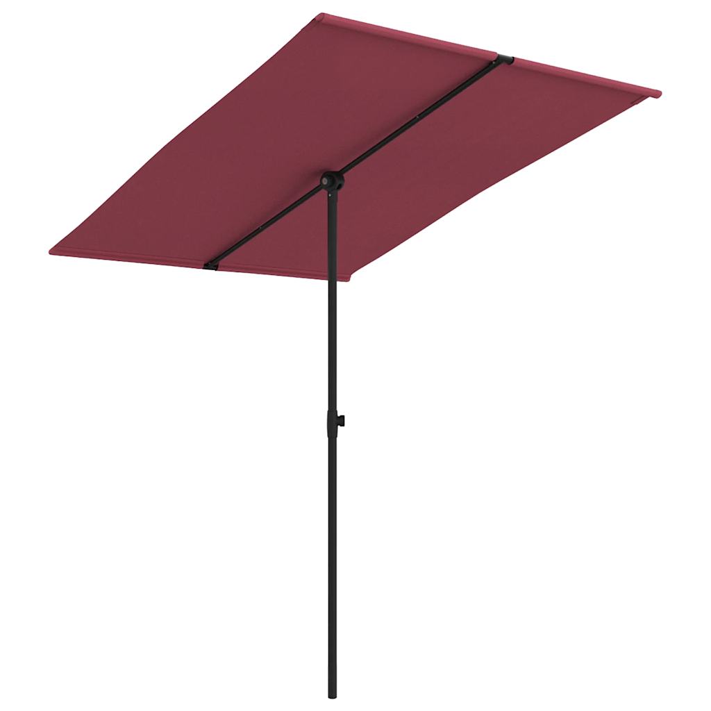 Vidaxl Parasol with aluminum pole 2x1.5 m Bordeaux red