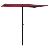 Vidaxl Parasol with aluminum pole 2x1.5 m Bordeaux red