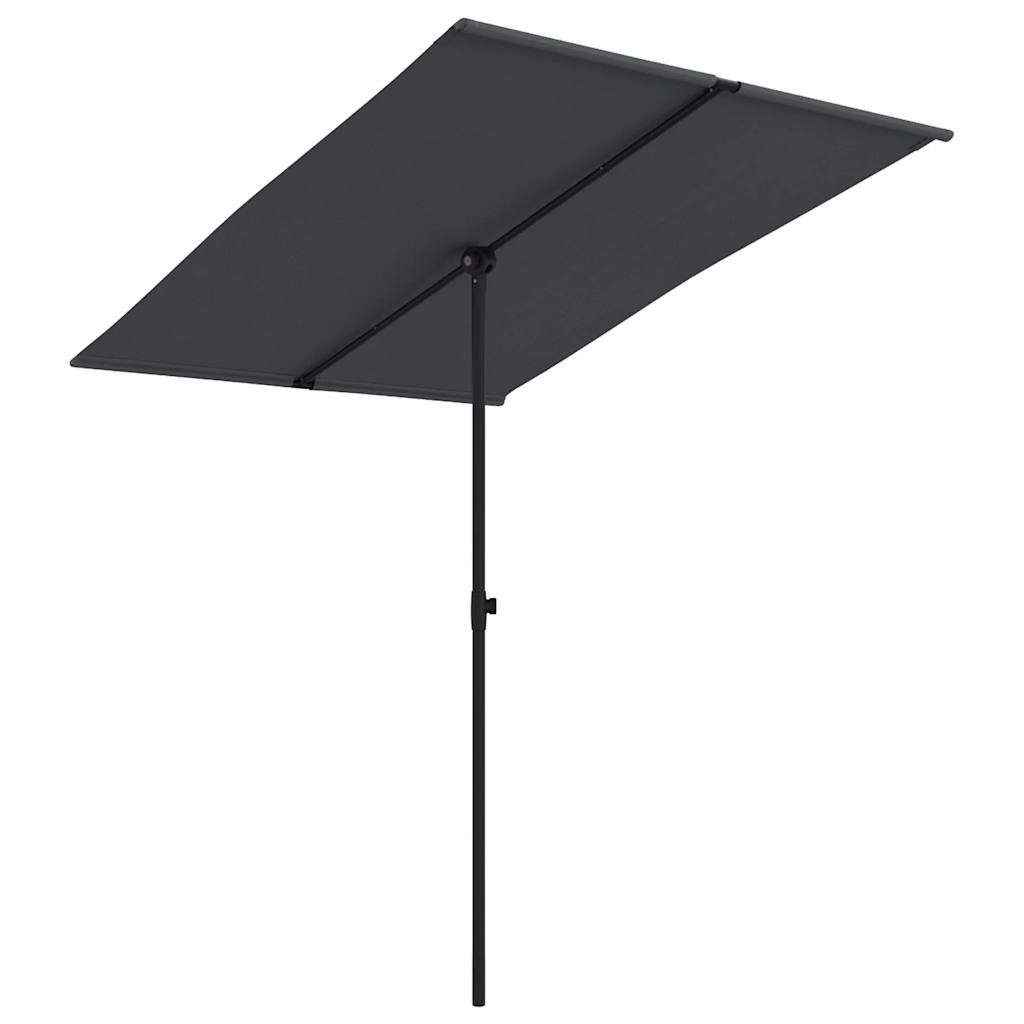 Vidaxl Parasol with aluminum pole 2x1.5 m black