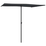 Vidaxl Parasol with aluminum pole 2x1.5 m black