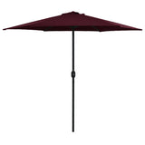 Vidaxl -Parasol mit Aluminiumpol 270x246 cm Bordeaux Rot