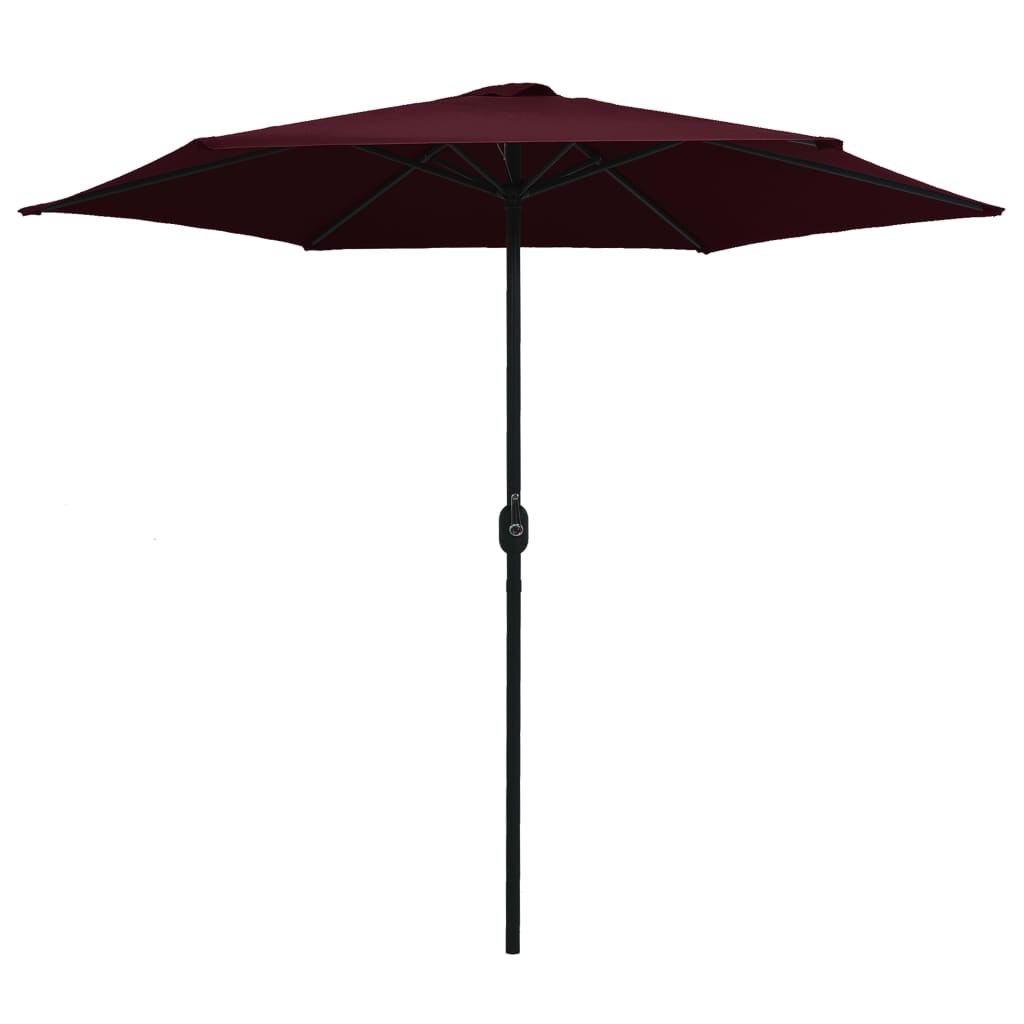 Vidaxl -Parasol mit Aluminiumpol 270x246 cm Bordeaux Rot