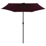 Vidaxl -Parasol mit Aluminiumpol 270x246 cm Bordeaux Rot