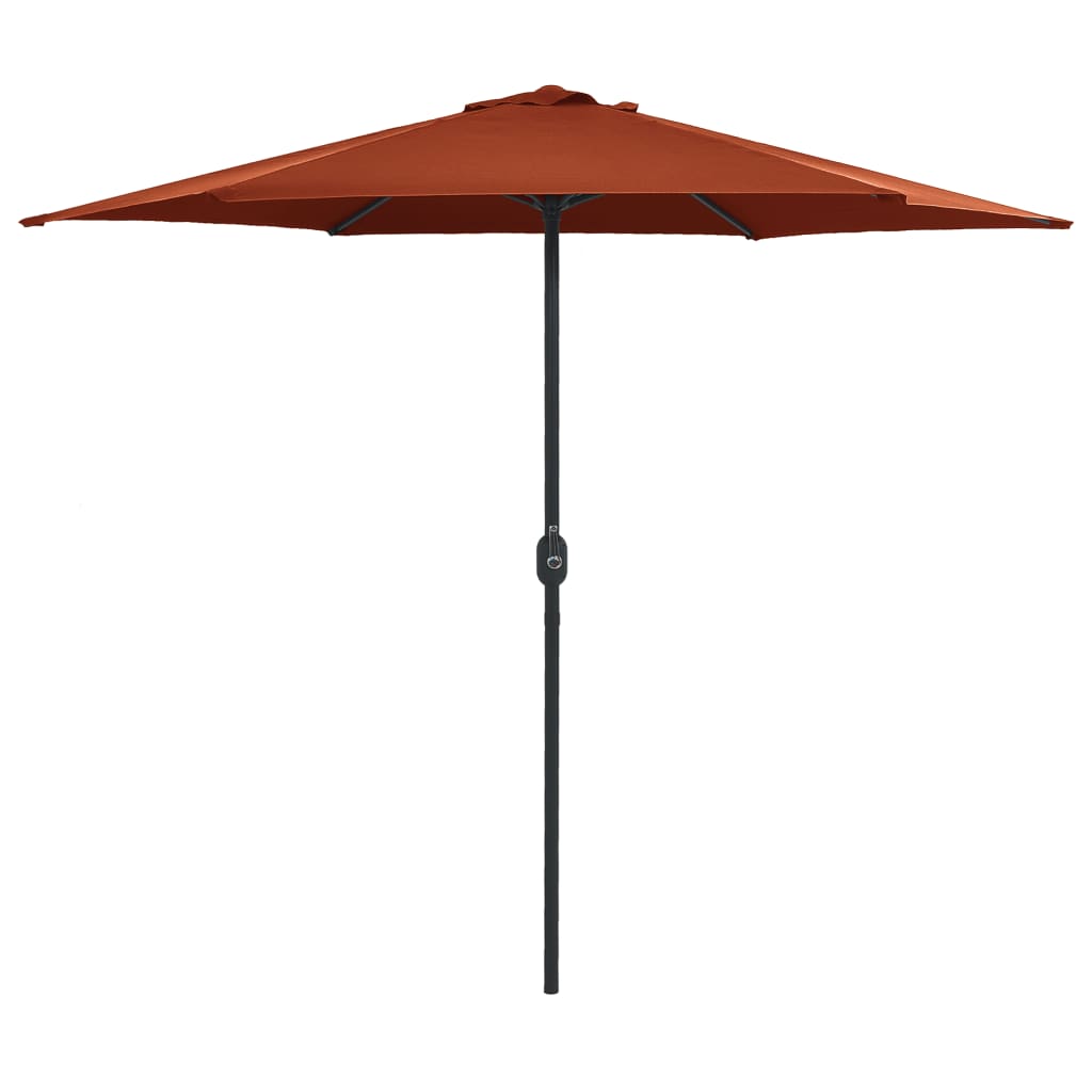 Vidaxl Parasol med aluminiumstång 270x246 cm terrakotta -färgad