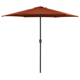 Vidaxl Parasol med aluminiumstång 270x246 cm terrakotta -färgad