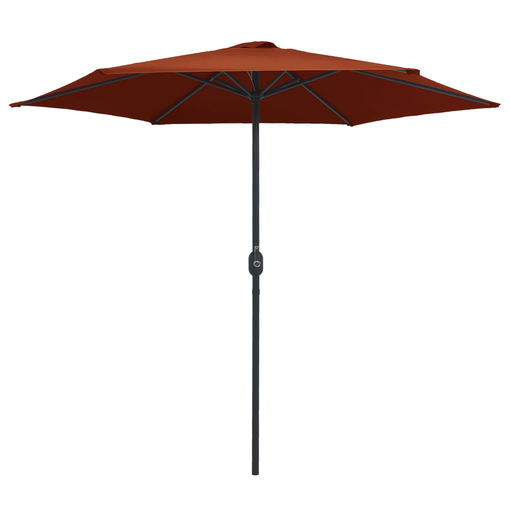 Vidaxl Parasol med aluminiumstång 270x246 cm terrakotta -färgad