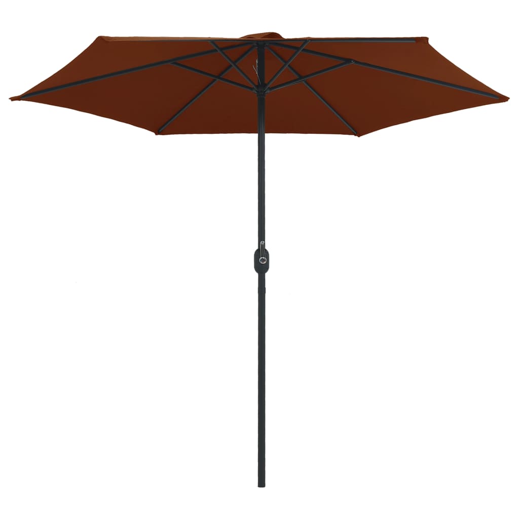 Vidaxl Parasol med aluminiumstång 270x246 cm terrakotta -färgad