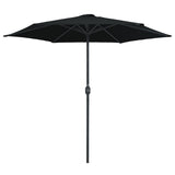 Vidaxl Parasol z aluminijastim drogom 270x246 cm črna