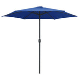 Vidaxl -parasol med aluminiumstang 270x246 cm Azure Blue