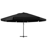 Vidaxl parasol s hliníkovým pólem 500 cm černá