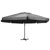 Vidaxl Parasol con polo in alluminio 600 cm antracite