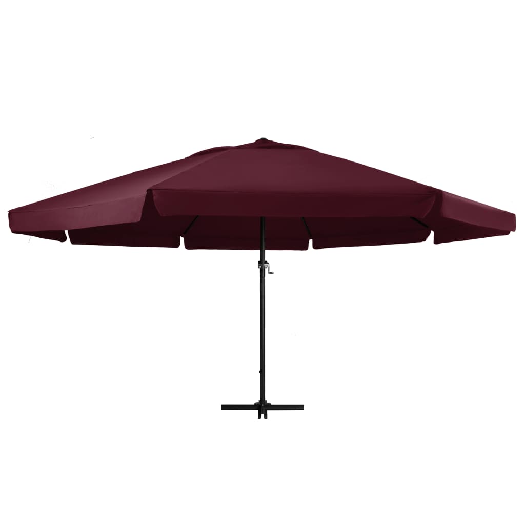 Vidaxl parasol s hliníkovým pólem 600 cm Bordeaux Red