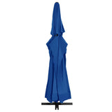 Vidaxl Parasol con polo in alluminio 500 cm blu azzurro