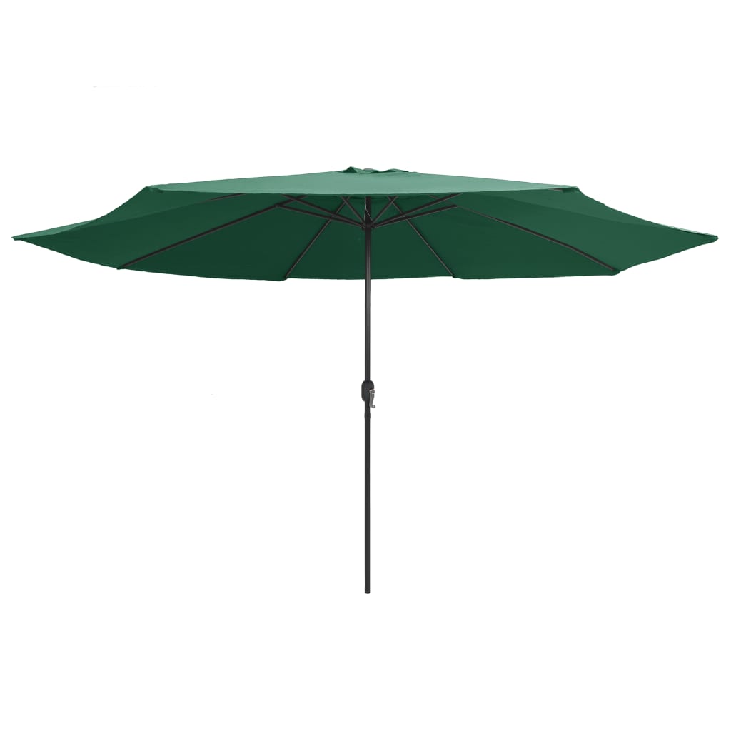 Vidaxl -Parasol mit Metallpol 390 cm Grün