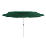 Vidaxl -Parasol mit Metallpol 390 cm Grün