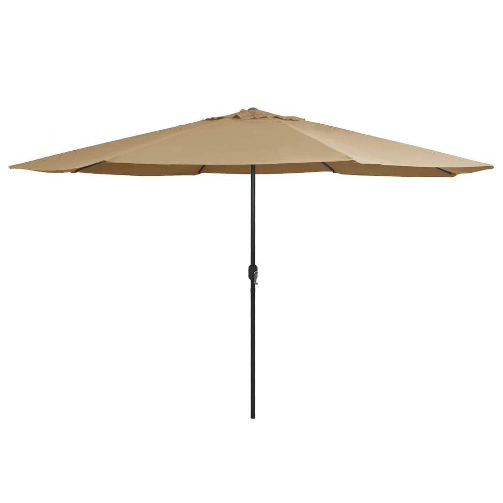 Vidaxl Parasol with metal pole 390 cm Taupe