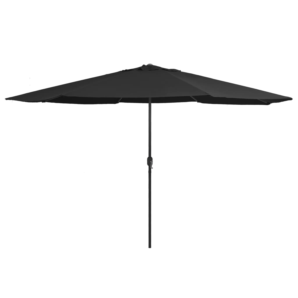 Vidaxl Parasol with metal pole 390 cm Black