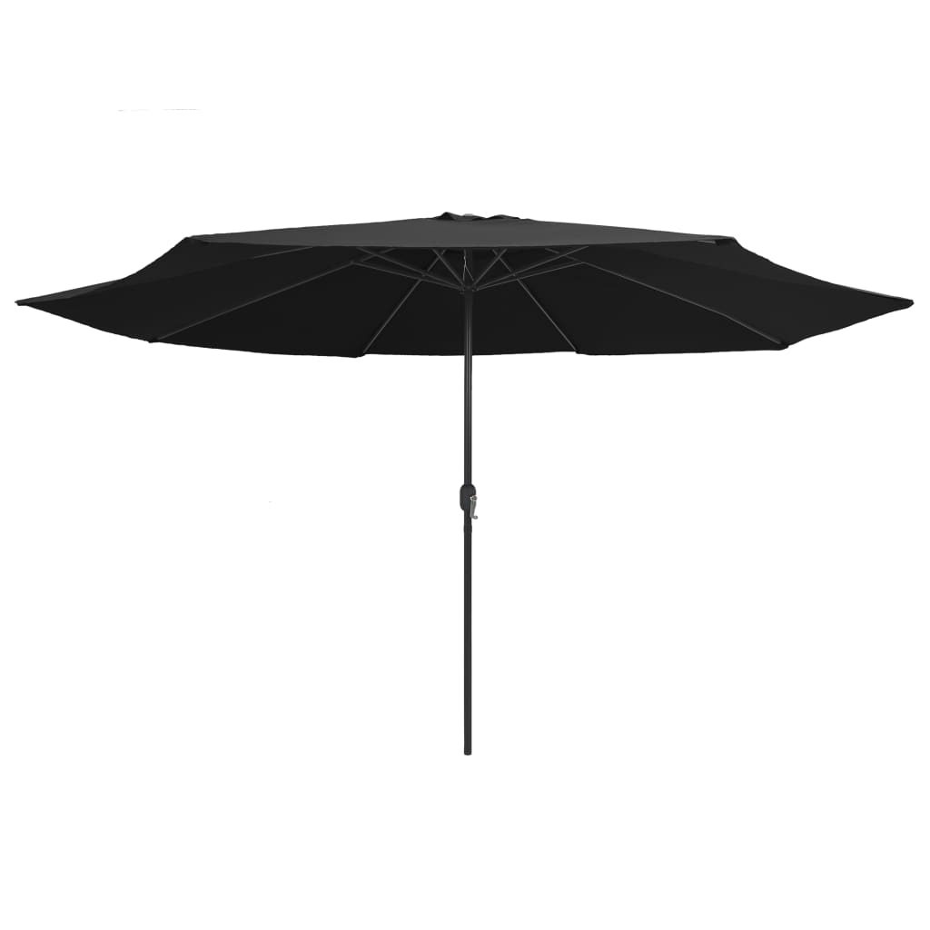 Vidaxl Parasol with metal pole 390 cm Black